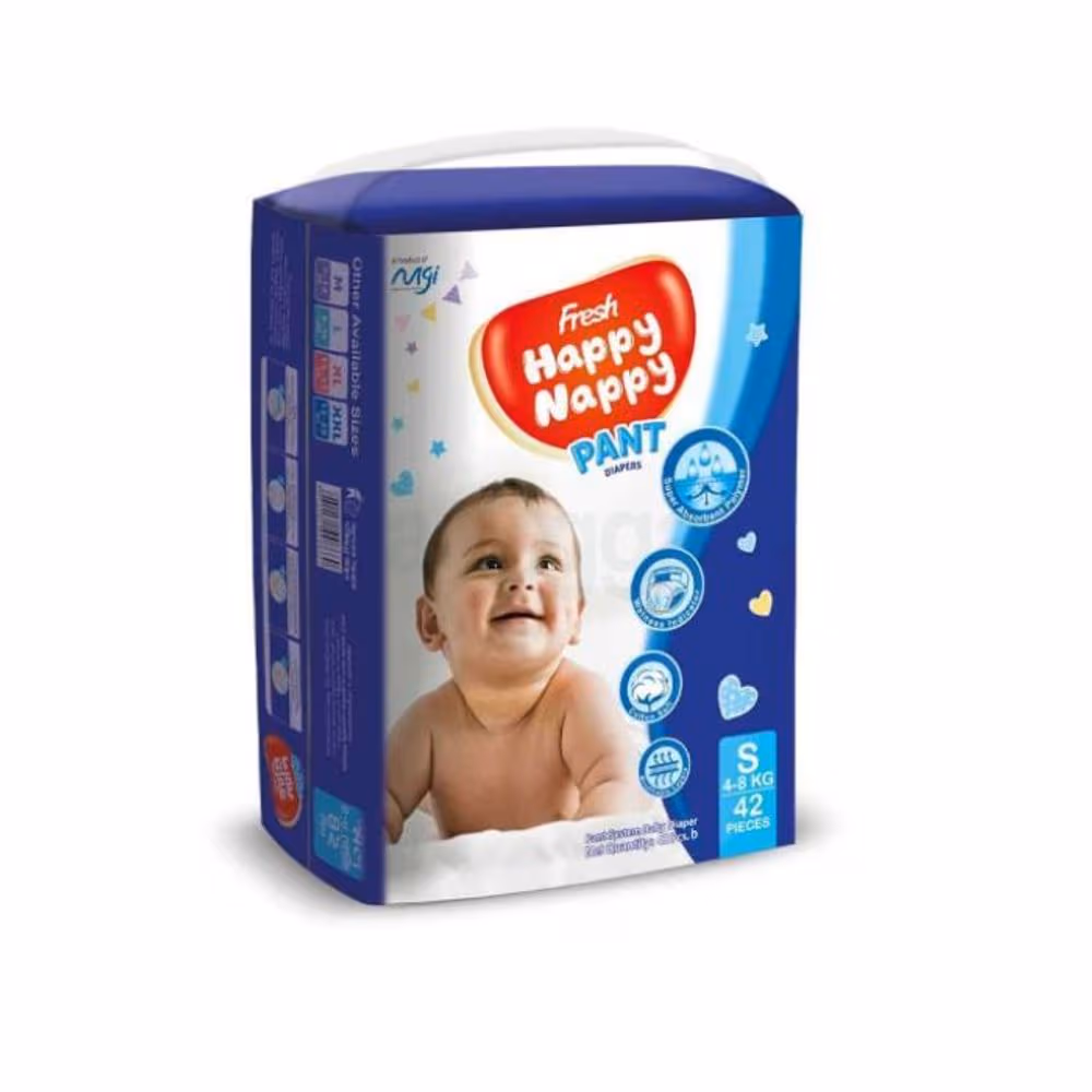 Fresh Happy Nappy Pant Diaper S (4-8kg) 42Pcs