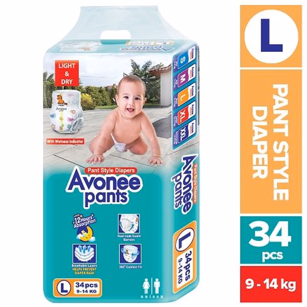 Avonee Pant Style Diaper 34's Pack (L)