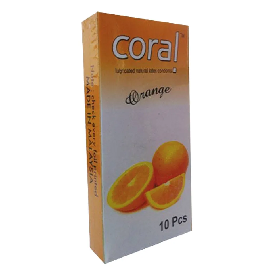 Coral Condom Orange 10's Pack